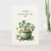 St. Patrick’s Day Irish Luck Clover Greeting Card カード (正面)