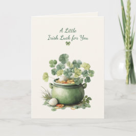 St. Patrick’s Day Irish Luck Clover Greeting Card カード