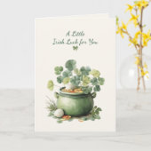 St. Patrick’s Day Irish Luck Clover Greeting Card カード (黄色い花)