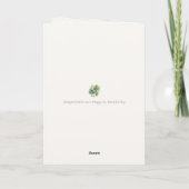 St. Patrick’s Day Irish Luck Poetic Greeting Card カード (裏面)