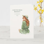 St. Patrick’s Day Irish Luck Poetic Greeting Card カード (黄色い花)