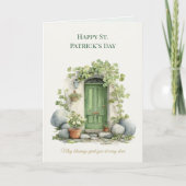 St Patrick’s Day Irish Luck Shamrock Greeting Card カード (正面)