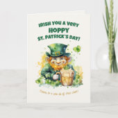 St. Patrick’s Day Leprechaun Funny Card カード (正面)