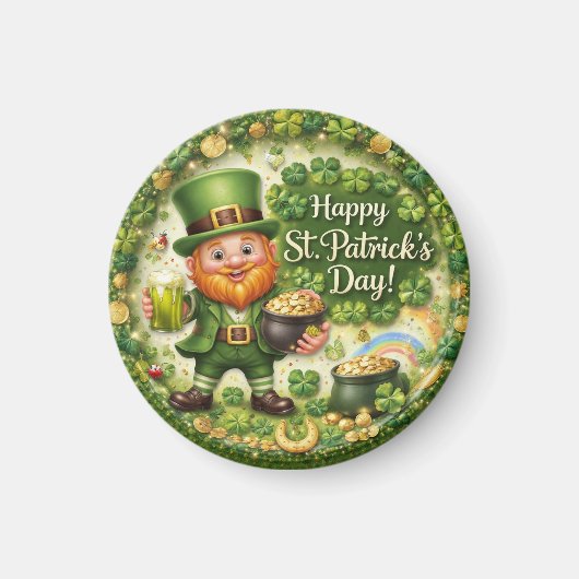 St. Patrick’s Day Leprechaun Keychain マグネット (正面)