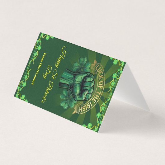 St. Patrick’s Day Luck of the Irish Fist Shamrock  (正面)