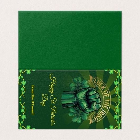 St. Patrick’s Day Luck of the Irish Fist Shamrock (外部フラット)