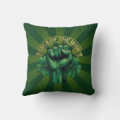 St. Patrick’s Day Luck of the Irish Fist Shamrock クッション (裏面)