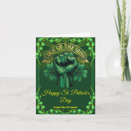 St. Patrick’s Day Luck of the Irish Fist Shamrock シーズンカード