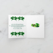 St. Patrick’s Day Luck of the Irish Fist Shamrock シーズンカード (内部)