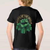 St. Patrick’s Day Luck of the Irish Fist Shamrock トライブレンドＴシャツ (裏面)