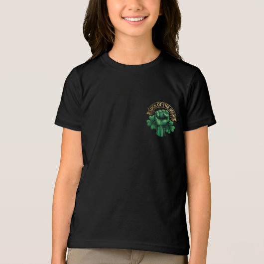 St. Patrick’s Day Luck of the Irish Fist Shamrock トライブレンドＴシャツ (正面)