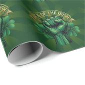 St. Patrick’s Day Luck of the Irish Fist Shamrock ラッピングペーパー (ロールコーナー)