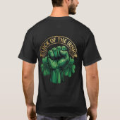 St. Patrick’s Day Luck of the Irish Fist Shamrock Tシャツ (裏面)