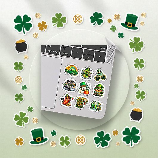St. Patrick’s Day Lucky Charm Cartoon Set シール