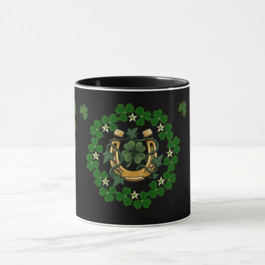 St. Patrick’s Day Lucky Charm Horseshoe Mug  マグカップ (中央)