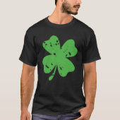 St Patrick s Day Lucky Green C Left Chest Shamrock Tシャツ (正面)