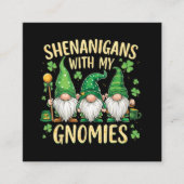 St Patrick’s Day Lucky Shamrock Gnome  エンクロージャーカード (正面)