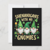 St Patrick’s Day Lucky Shamrock Gnome  カード (裏面)