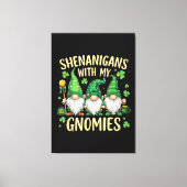 St Patrick’s Day Lucky Shamrock Gnome  キャンバスプリント (正面)