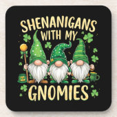St Patrick’s Day Lucky Shamrock Gnome  コースター (正面)