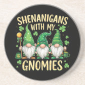 St Patrick’s Day Lucky Shamrock Gnome  コースター (正面)