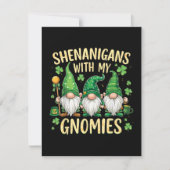 St Patrick’s Day Lucky Shamrock Gnome  サンキューカード (正面)