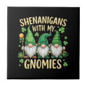 St Patrick’s Day Lucky Shamrock Gnome  タイル (正面)