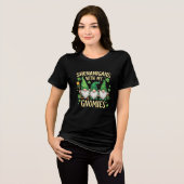 St Patrick’s Day Lucky Shamrock Gnome トライブレンドTシャツ (正面全面)