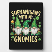St Patrick’s Day Lucky Shamrock Gnome  フォトプラーク (正面)