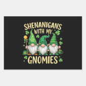 St Patrick’s Day Lucky Shamrock Gnome  ラッピングペーパーシート (正面2)