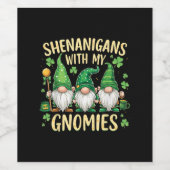 St Patrick’s Day Lucky Shamrock Gnome  ワインラベル (シングルラベル)