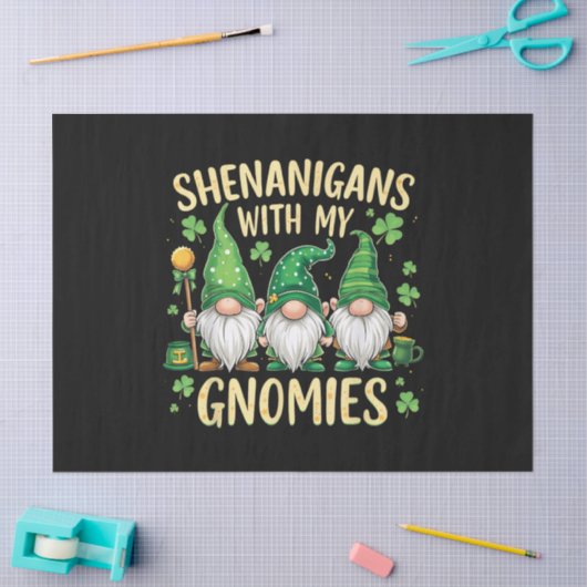 St Patrick’s Day Lucky Shamrock Gnome  薄葉紙 (クラフト)