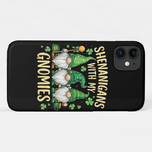 St Patrick’s Day Lucky Shamrock Gnome  Case-Mate iPhoneケース (裏面(横))