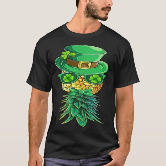 St Patrick s Day  Mask Swinger Upside Down Pineapp Tシャツ (正面)