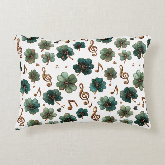 St. Patrick’s Day Musical Shamrock アクセントクッション (正面)