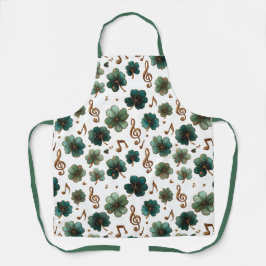 St. Patrick’s Day Musical Shamrock エプロン