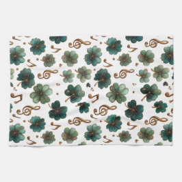 St. Patrick’s Day Musical Shamrock キッチンタオル