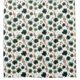 St. Patrick’s Day Musical Shamrock シャワーカーテン