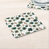 St. Patrick’s Day Musical Shamrock スクエアペーパーコースター (アングル)