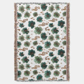 St. Patrick’s Day Musical Shamrock スローブランケット (正面縦)