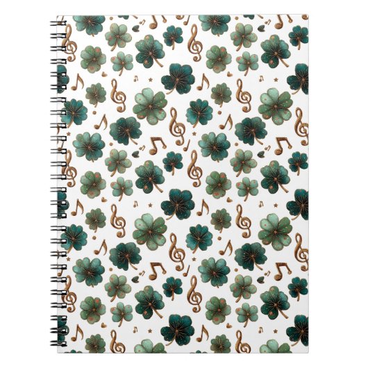 St. Patrick’s Day Musical Shamrock ノートブック (正面)