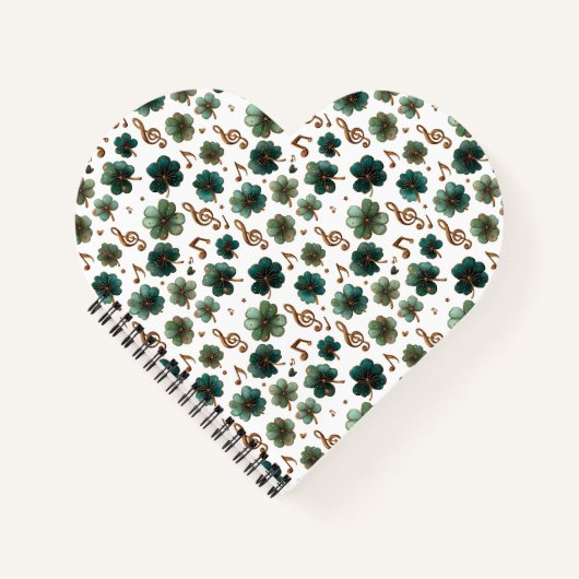 St. Patrick’s Day Musical Shamrock ノートブック (正面)