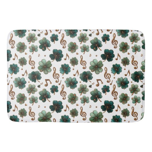 St. Patrick’s Day Musical Shamrock バスマット (正面)