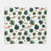 St. Patrick’s Day Musical Shamrock フリースブランケット (正面(横))