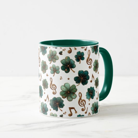 St. Patrick’s Day Musical Shamrock マグカップ (正面右)
