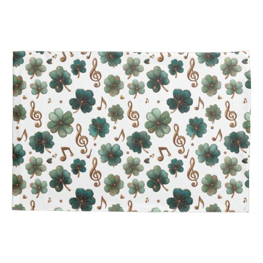 St. Patrick’s Day Musical Shamrock 枕カバー (裏面)