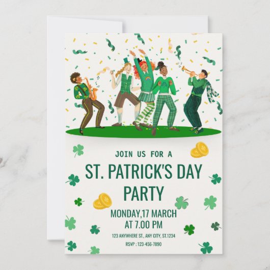 St. Patrick’s Day Party 招待状 (正面)