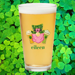 St. Patrick’s Day Pink Leprechaun Beer Custom タンブラーグラス