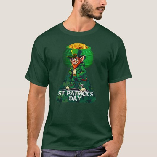 St Patrick’s Day Pot of Gold - camiseta Tシャツ (正面)