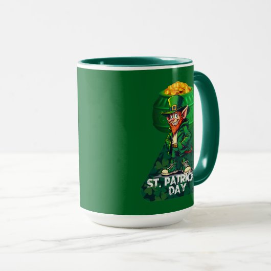 St Patrick’s Day Pot of Gold - caneca マグカップ (正面右)